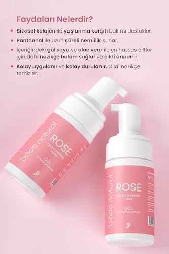 Alternative view of Bade Natural Gül Suyu Yüz Temizleme Köpüğü%100 Doğal ve Vegan 125 ml