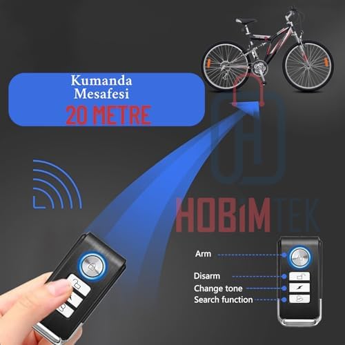 Motosiklet Bisiklet Alarmı Uzaktan Kumandalı 113db Su Geçirmez Kablosuz Hırsızlık Koruması Alarm Bisiklet Araba Scooter Pilli
