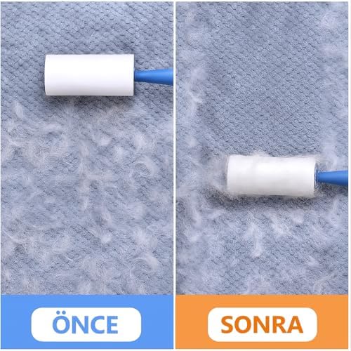 Alternative view of Tüy Toplayıcı Set – 1 Sap + 6 Rulo – Toplam 360 Yaprak – Kedi Köpek Tüyü ve Toz Temizleyici – Giysi, Mobilya ve Araç Koltuğu İçin – Ekonomik Paket