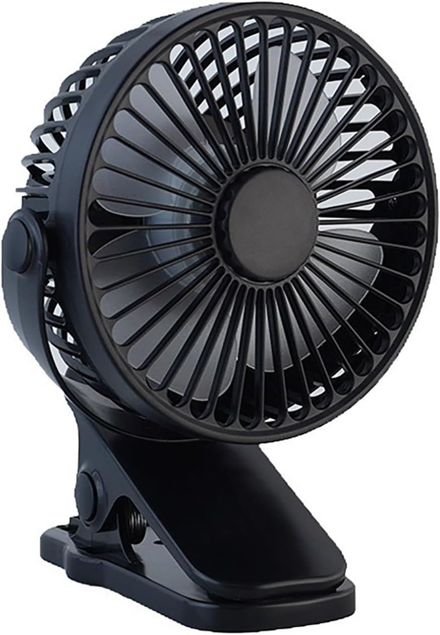 Şarjlı USB Mini Klipsli Vantilatör Fan - 3 Kademeli - 360° Hareketli - Bebek Arabası, Ofis, Masaüstü, Kamp Kullanımı İçin Uygun - Sessiz ve Taşınabilir - Asorti Renk