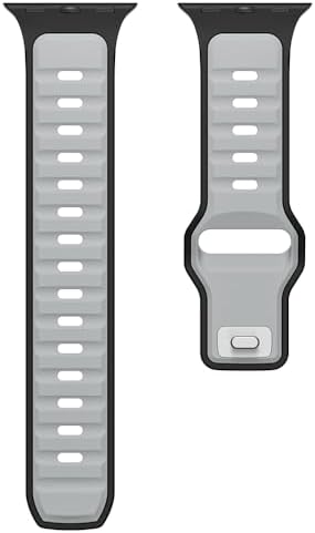 Pace ile Uyumlu CNS KRD-135 22mm Silikon Kordon Strap Kayış - Gri-Turuncu