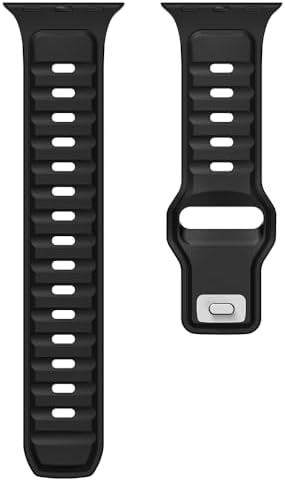 Alternative view of Pace ile Uyumlu CNS KRD-135 22mm Silikon Kordon Strap Kayış - Gümüş-Siyah