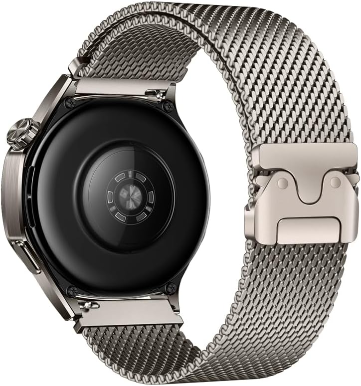 Mi ile Uyumlu CNS KRD-25 22mm Metal Hasır Kordon - Gri