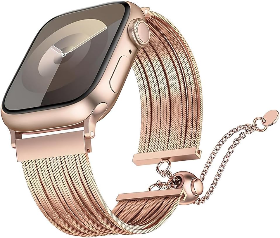 Ultra 49mm ile Uyumlu CNS KRD-137 Metal Hasır Kordon - Gümüş