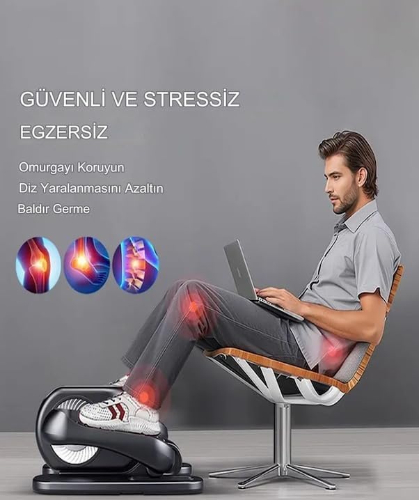 Alternative view of Uzaktan Kumandalı Mini Eliptik Bisiklet Masa Altı Aleti LED Ekranlı Sessiz Pedal Egzersiz Cihazı Diz Dostu Ofis Ev Kullanım Fitness Kondisyon Geliştirme