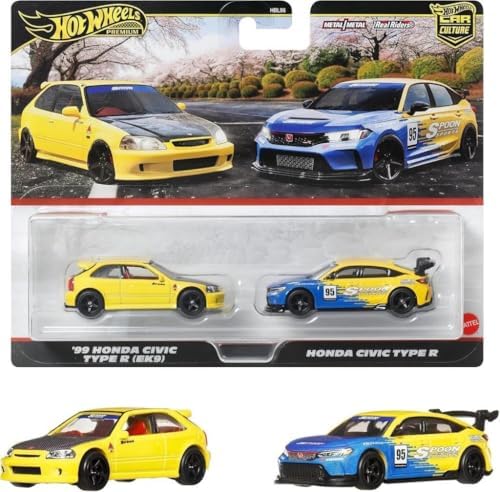 Alternative view of 1:64 Premium Car Culture 2'li Paket 99 HONDA CIVIC TYPE R (EK9) & HONDA CIVIC TYPE R HBL96 - JBL00