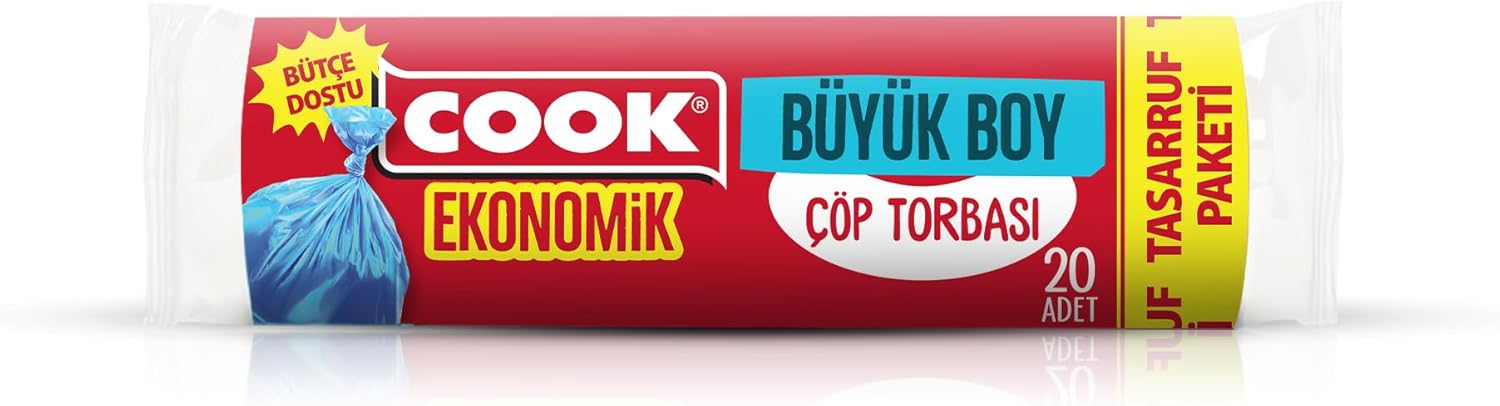 Eko Çöp Torbası, Büyük Boy, 65 x 77 cm, 20 Yaprak, Mavi