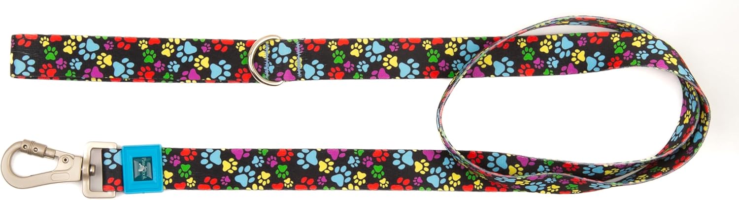 Alternative view of , Köpek Gezdirme Kayışı – Geri Dönüştürülmüş, Sağlam Metal Kancalı, Yumuşak Dokulu, Emniyetli, Tüy Toplamaz, Ayarlanabilir, Küçük ve Büyük Irklar için, Renkli Pati Small