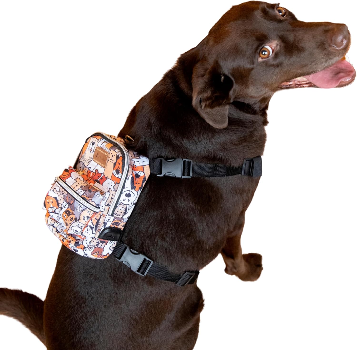 Alternative view of ,Çantalı Göğüs Tasması, Köpek Sırt Çantası – 2’si 1 Arada Göğüs Tasması Fonksiyonlu, Ayarlanabilir, Küçük & Büyük Irklar için,Paws, Small