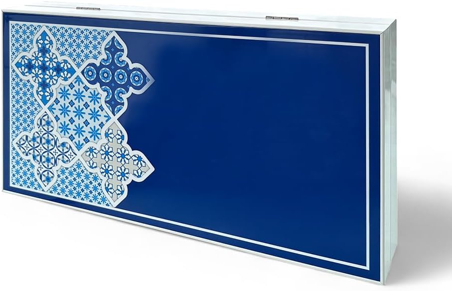 Alternative view of Blue Tavla, Çizilmez Zeminli, Mıknatıslı MDF Kasa, 2 Kat Vernik Cilalı