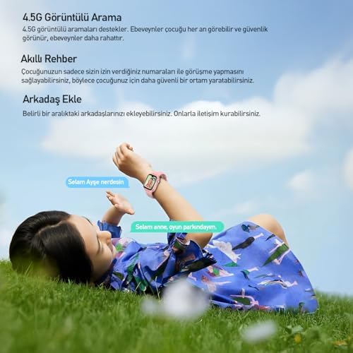 Buff Kids Adventure 4.5G Sim Kartlı Akıllı Çocuk Saati GPS Konum Takibi Görüntülü Görüşme (Pembe)