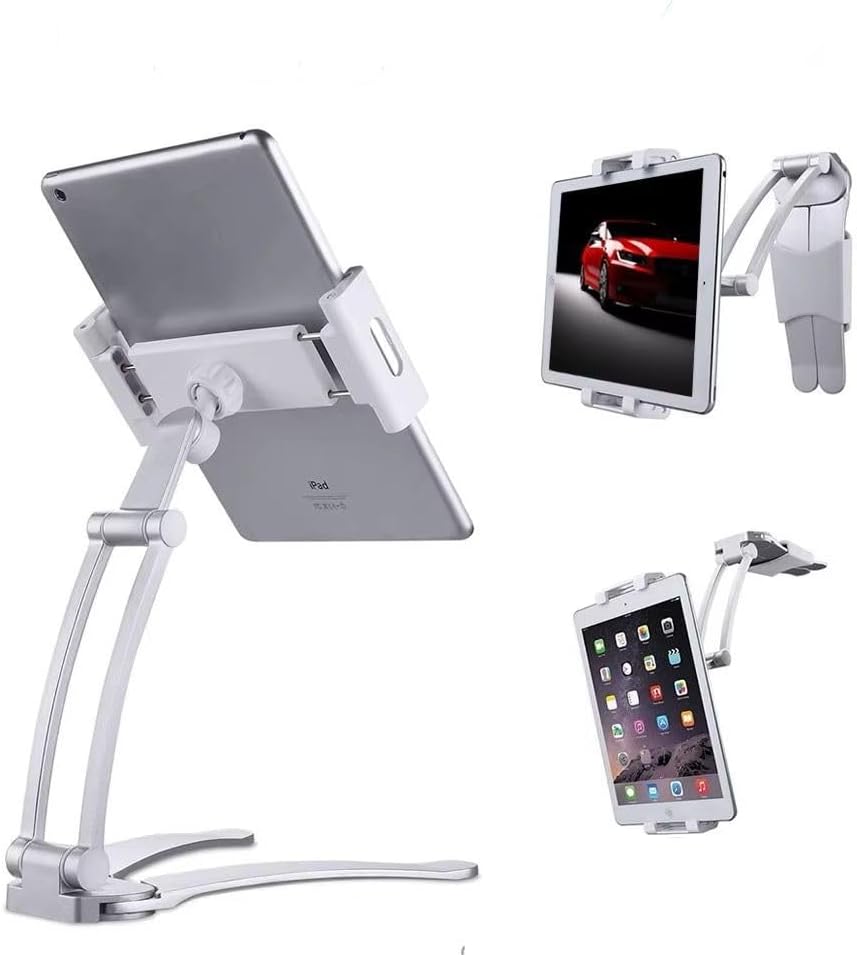 Alternative view of 2’si 1 Arada Tablet ve Telefon Standı – Masaüstü ve Duvar Montajlı, Ayarlanabilir Çok Fonksiyonlu Tutucu TŞS01 (Gümüş)