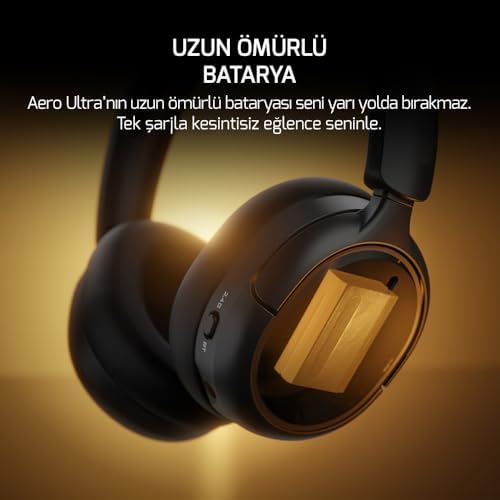 Aero Ultra Siyah Triple Mode (Kablosuz/Bluetooth/2.4G) Gaming (Oyuncu) Kulaklık