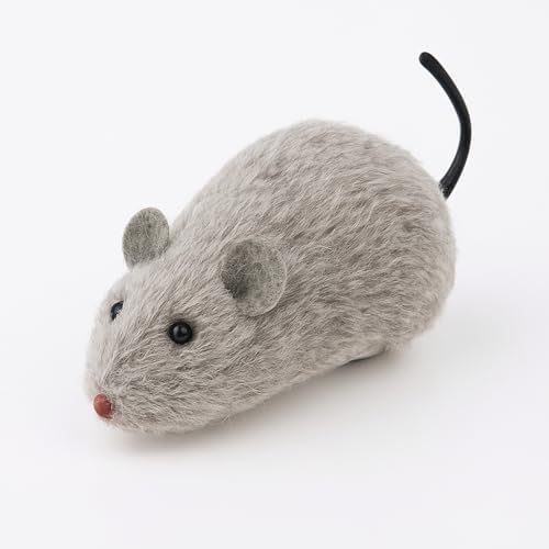 Alternative view of Gri Kurmalı Kedi Oyuncağı – Hareketli Fare Şeklinde Peluş Oyuncak – Kediler İçin Etkileşimli, Dayanıklı ve Av İçgüdüsünü Tetikleyen Eğlenceli Egzersiz Oyuncağı