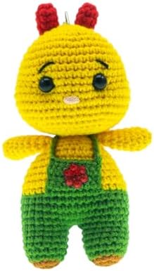 Amigurumi Sincap Anahtarlık –%100 Pamuk İp Tığ İşi, Sevimli Figür, Çanta ve Anahtar Süsü Hediyelik