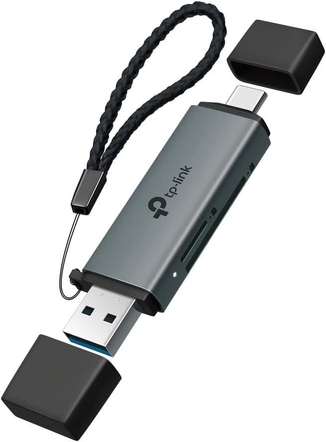 UA430D | USB 3.0 Type-C & Type-A SD/microSD Kart Okuyucu | 5 Gbps Hız, UHS-I 200 MB/s, Çift Kart Eşzamanlı Okuma/Yazma, 2TB’a Kadar Destek, Alüminyum Gövde, Tak-Çalıştır