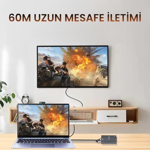 Alternative view of 1080P Full HD 60Hz HDMI KVM Extender 60 Metre CAT5E/6 HDMI Menzil Genişletici Uzatıcı