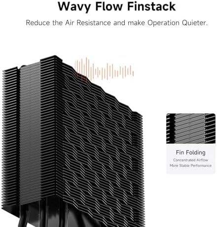 Alternative view of PCCOOLER RT500 TC BK CPU Hava Soğutucu, 5×6mm Isı Borusu, 120mm ARGB Fan (Hydraulic Bearing), 73.3 CFM Yüksek Hava Akışı, Intel LGA115X/1200/1700/1851 & AMD AM4/AM5 Uyumlu