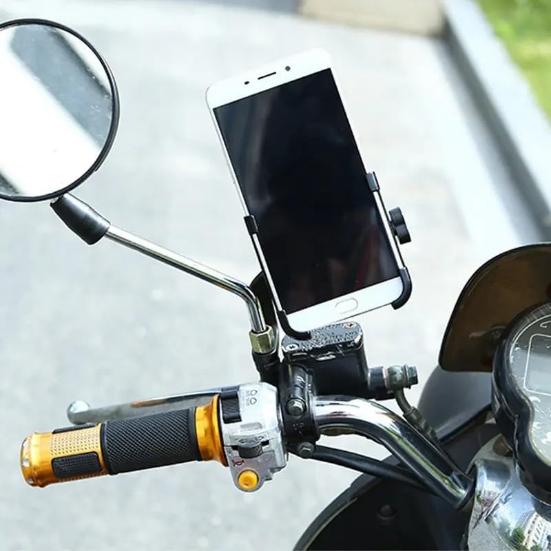Alternative view of Alüminyum Bisiklet ve Scooter Telefon Tutucu, 360° Dönebilir, Ayarlanabilir, Metal Malzeme, Siyah
