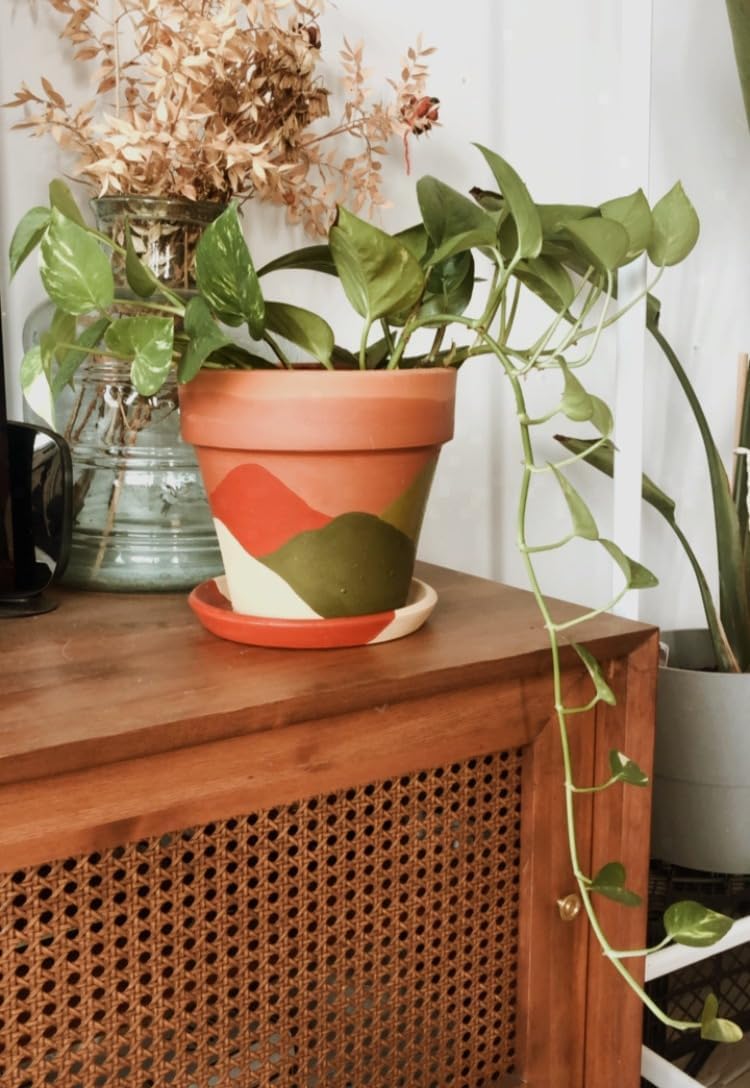 Alternative view of Terracotta Konik Saksı+Tabak • No.03 (Orta)