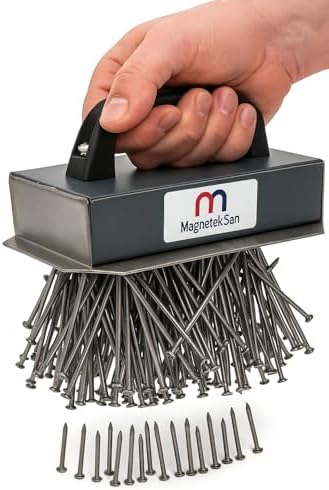 Alternative view of Magneteksan Kapaklı El Mıknatısı – 50 KG Çekim Gücü, Seramik (Ferrit) Tip Güçlü Mıknatıs – Hurda ve Metal Toplama, Fabrika ve Atölyelerde İş Güvenliği ve Zemin Temizliği İçin Endüstriyel Mıknatıs