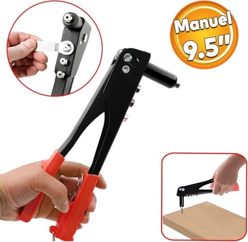Alternative view of 24 cm Profesyonel Pop Perçin Tabancası – Çelik Gövdeli El Tipi Perçin Makinesi, Dayanıklı ve Ergonomik Perçin Aracı, Metal, Plastik ve Deri İçin Uygun