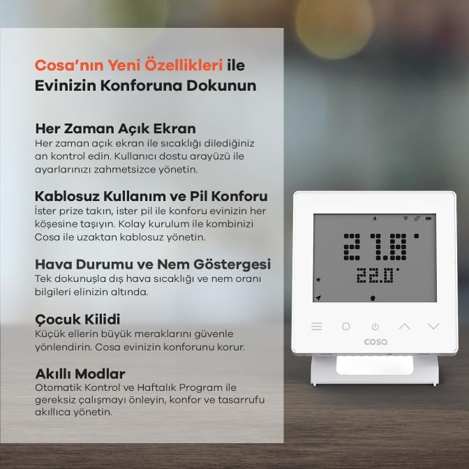 Alternative view of Akıllı Oda Termostatı Kablosuz Kombi Kontrolü v5 (Beyaz)