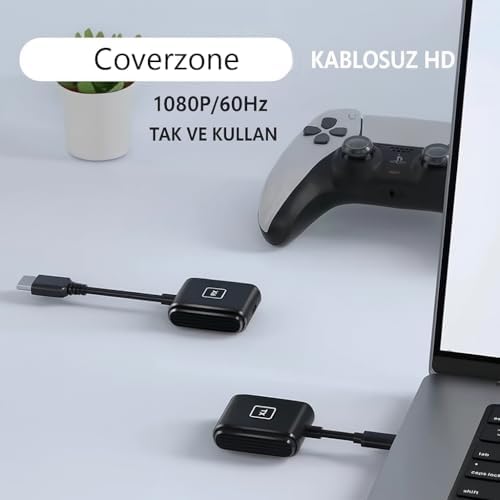 Alternative view of Kablosuz HD Görüntü Aktarıcı Seti USB-C TX RX | 1080P 60Hz Tak Çalıştır | Bilgisayar TV Bağlantı Kiti | İnternetsiz Ekran Yansıtma - S1 Type C