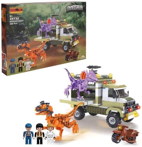 Alternative view of Dinosaur Set Dinozorlar Ve Dinozor Taşıma Aracı 3 Figürlü 366 Parça