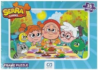 Alternative view of Serra Kardeş Lisanslı 35 Parça Çerçeveli 34x24cm Çocuk Puzzle Yapboz Yeni Serisi (Mavi)