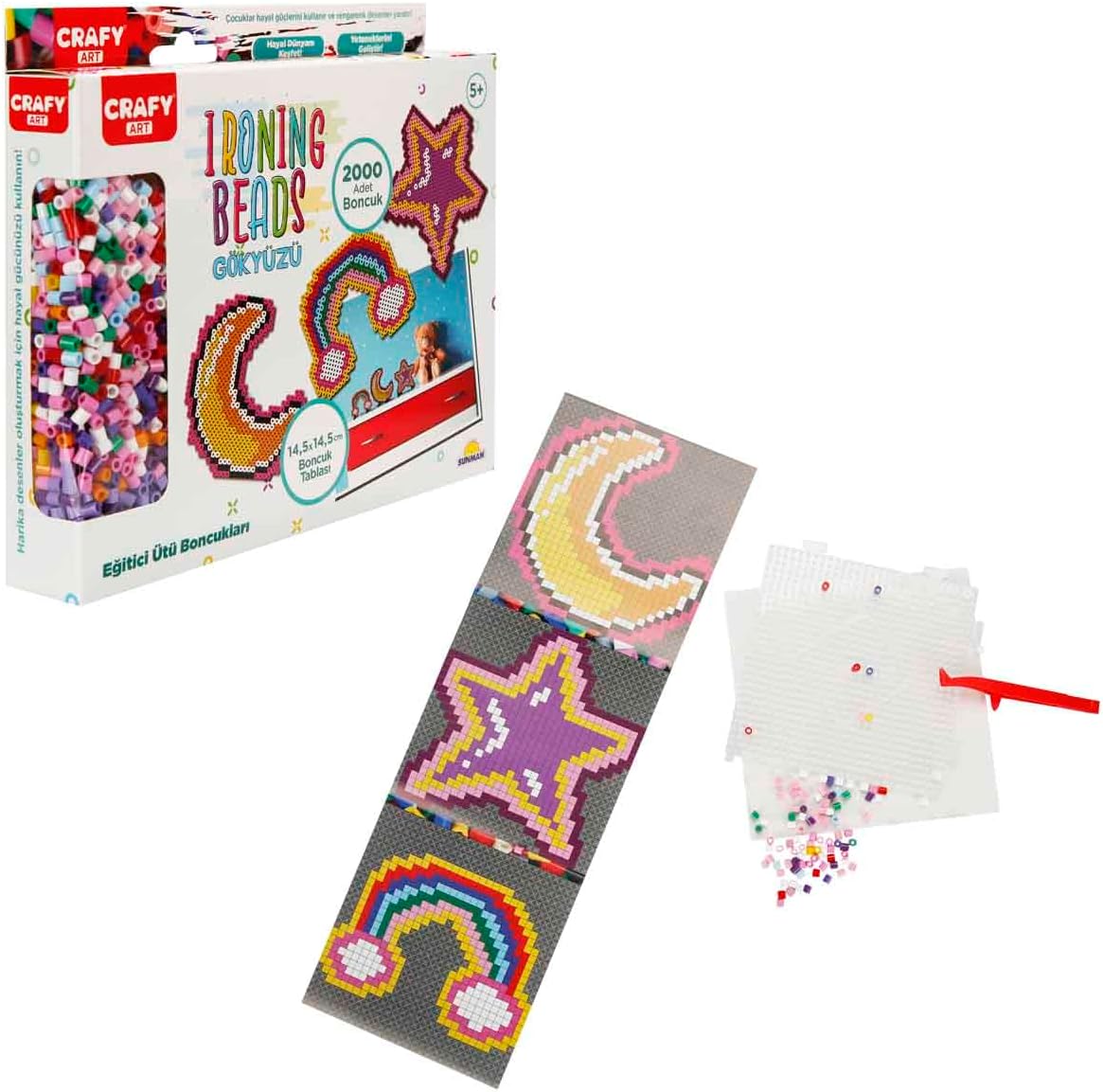 Alternative view of Crafy Hobi Boncuk Aktivite Set Gökkuşağı-Yıldız-Ay