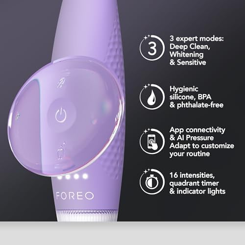 Alternative view of FOREO ISSA 4 Plus Sonik Elektrikli Diş Fırçası – 4'ü 1 Arada Yapay Zekâ Destekli Şarjlı Set, Yumuşak Kıllar, Diş Beyazlatma, Ultra Hijyenik Temizlik - Lavanta