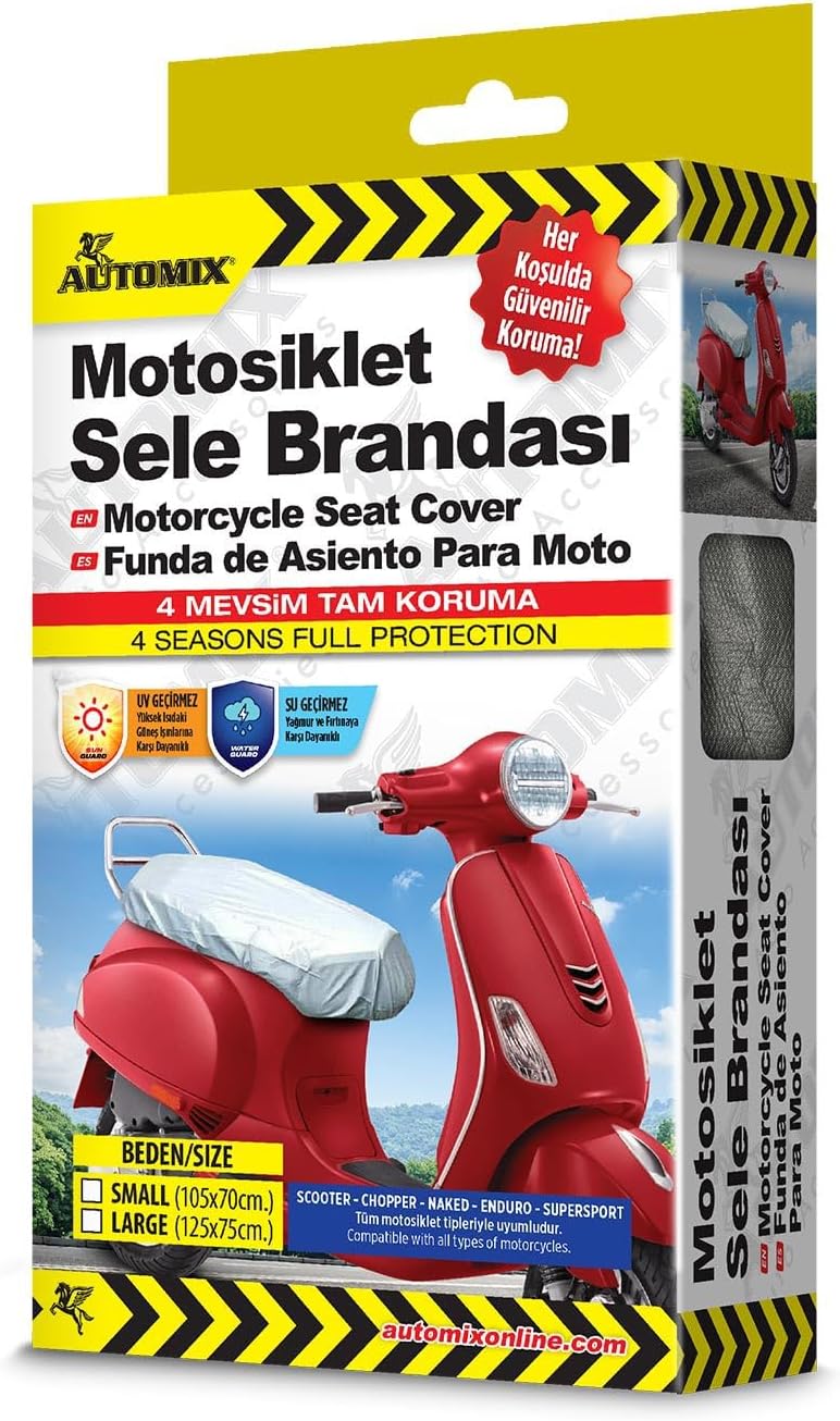 4 Mevsim Motosiklet Örtüsü Small | Küçük ve Orta Boy Motosikletler İçin Koruyucu Kılıf