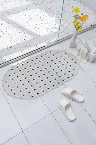 63x35 cm Vantuzlu Banyo ve Duşakabin Paspası – Silikon Vakumlu Kaymaz Zemin Paspası, Su Geçirmez Duş Paspası, Güvenli ve Konforlu Kullanım