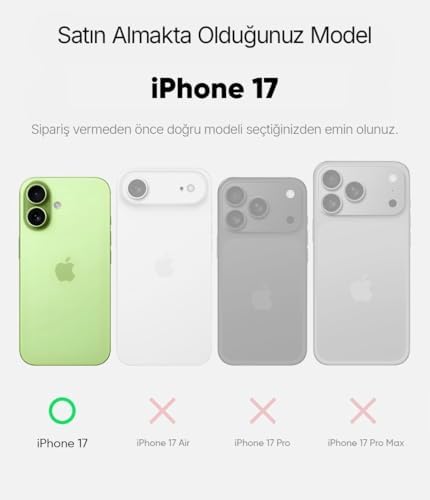 Alternative view of 17 ile Uyumlu SuperMatt Serisi Arkası Parmak izi Tutmayan Sert Mat Polikarbonat Kenarları Tpu Silikon Metal Tuşlu Premium Şeffaf Kılıf Kapak (Klasik, 17)