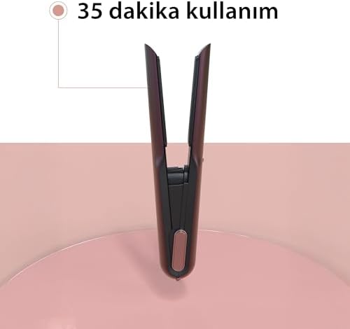 SHD-1742 Kablosuz Mini Saç Düzleştirici Type-C Hızlı Şarj Seramik Plaka Kademeli Isı Ayarı Taşınabilir Otomatik Kapanma