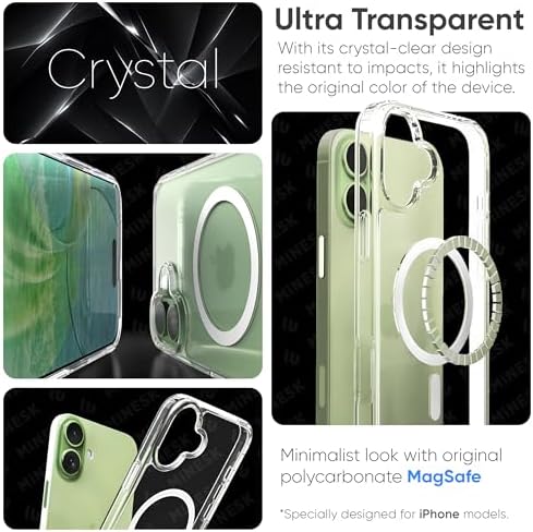 17 için Origin Serisi Premium Kalite ile Uyumlu Kılıf Crystal Clear Super Şeffaf Materyal ve İnceltilmiş 3D Gerçek Manyetik Çember (17)