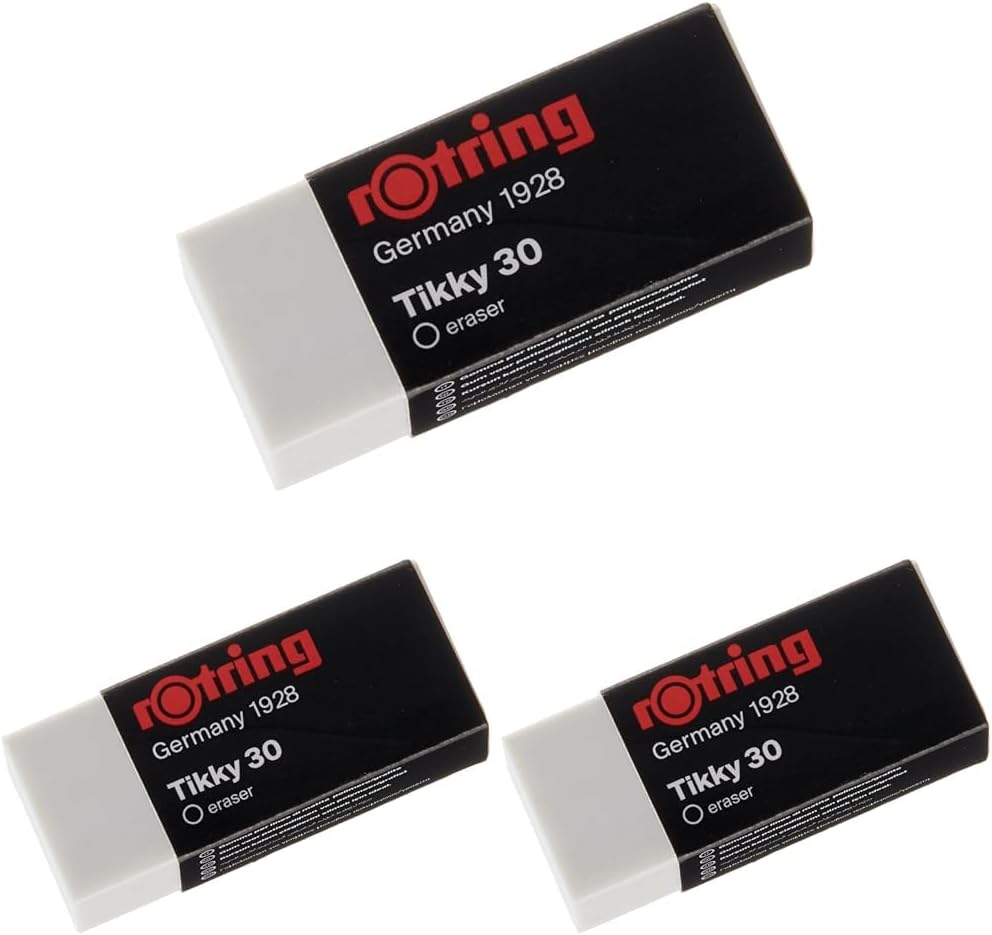 Alternative view of rotring Tikky30 Kurşun Kalem Silgisi, Orta Boy, Beyaz 3lü paket