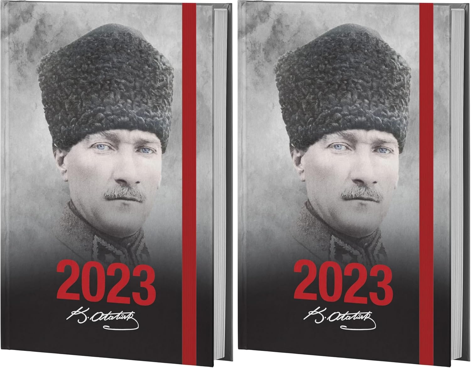 Alternative view of Halk Kitabevi Komutan 2023 Ajanda 128 Sayfa Ciltli, 13,5x21cm 2li paket