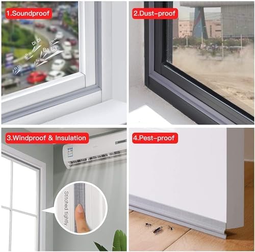 Alternative view of Pencere Contası, Premium Ses ve Isı Yalıtım Bandı, 4 Metre Uzunluk, Kapı ve Pencere Kenarları İçin, Rüzgar ve Toz Geçirmez, Kolay Uygulanabilir
