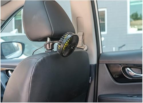 Araba Soğutma Fanı, Taşınabilir Elektrikli Araba Fanı, Aromaterapi Kutusuyla Araba Koltuk Fanı, Sessiz 3 Hızlı USB Güçlü Arka Koltuk Fanı, Araba, SUV ve Karavan Arka Koltuk Yolcuları İçin