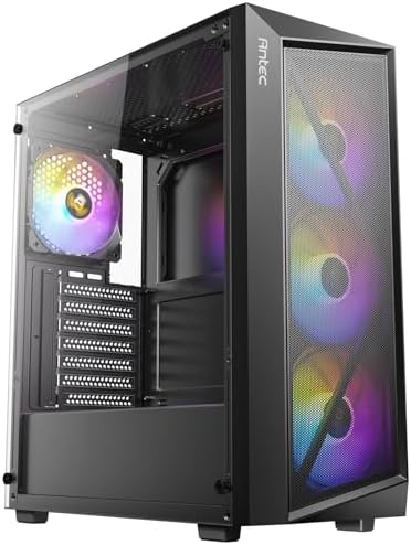 Alternative view of Antec AX67 ARGB, 4x120mm ARGB Fan Dahil, Temperli Cam Yan Panel, Mesh Ön Panel, 360mm Radyatör Desteği, Mid-Tower ATX Oyun Kasası, Siyah
