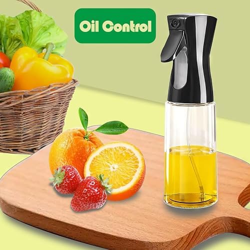 Alternative view of Cam Yağ Sprey Şişesi 200ml – Manuel Basınçlı Zeytinyağı Püskürtücü, Gıda Uyumlu Yağ Şişesi, Airfryer, Salata ve Fırın Yemekleri için Mutfak Spreyi, Çok Amaçlı Sprey Şişesi, EVINTO (Siyah)