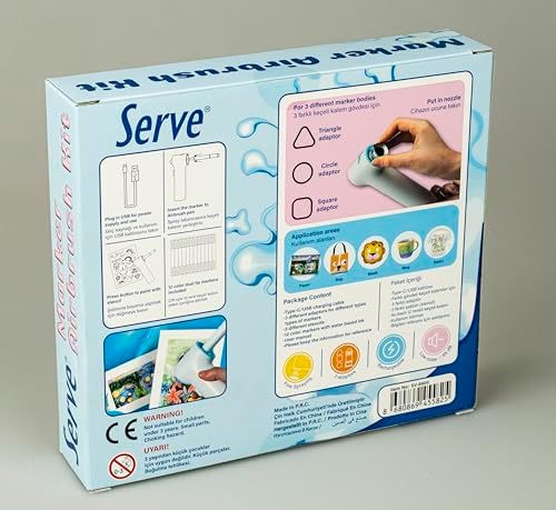 SERVE AIRBRUSH KIT 12 KEÇELİ KALEM İLE BİRLİKTE