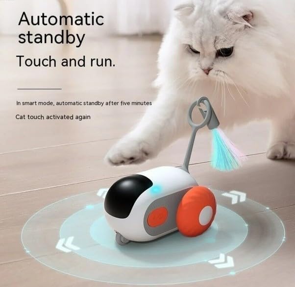 Alternative view of "Otomatik Kedi Oyuncağı – Akıllı Hareketli Elektronik Oyuncak, Dokunmatik Aktivasyonlu, Kuyruklu ve Işıklı, Evcil Hayvanlar için Eğlenceli Oyuncak"