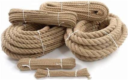 Jüt Halat, Doğal Jüt İp, 8 Mm Kalınlık, 5 Kg Paket, Endüstriyel ve Dekoratif Kullanım İçin