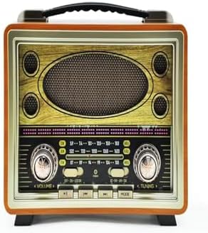 Alternative view of M-2027BT Gerçek Ahşap Eskitme Kaplama Radyo Fm Am Sw USB Tf Aux Destekli Bluetooth Hoparlör, Turuncu