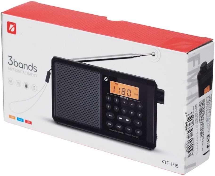 Alternative view of Dijital Ekranlı Saatli Manuel Kanal Arama & Kayıt Özellikli FM Radyo Bluetooth Hoparlör