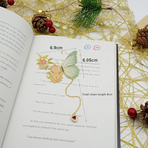 Hediyelik Kitap Ayraçları, Şık Metal Kelebek Tasarımı Dayanıklı Kitap İşaretleyici, Kitap Severler İçin Özel Hediye, Kadınlar ve Genç Kızlar İçin Şık Aksesuar, Özel Gün Hediyesi Seçeneği