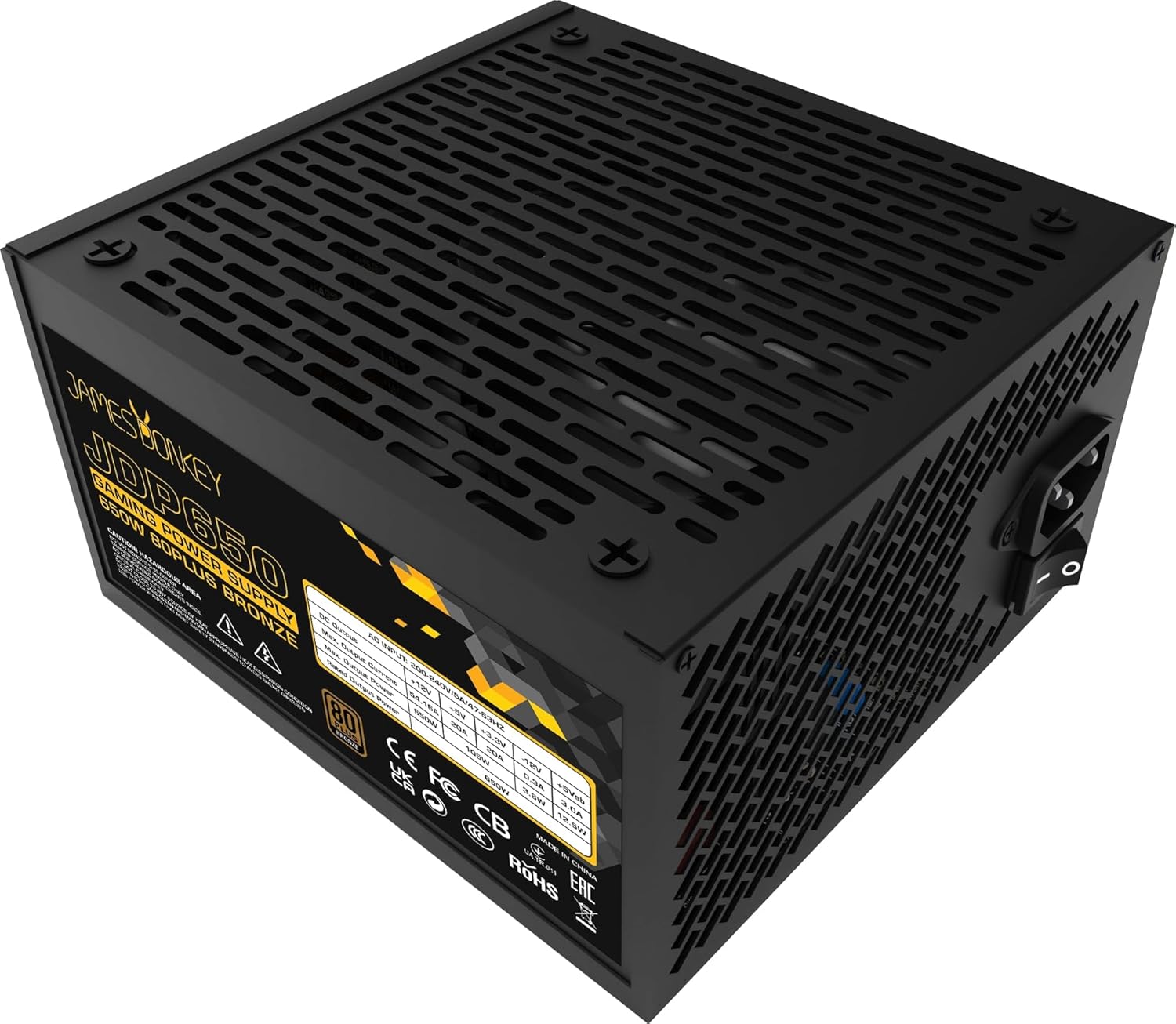 Donkey JDP650 APFC 80 Plus Bronze 650W Güç Kaynağı 12cm Fan Siyah